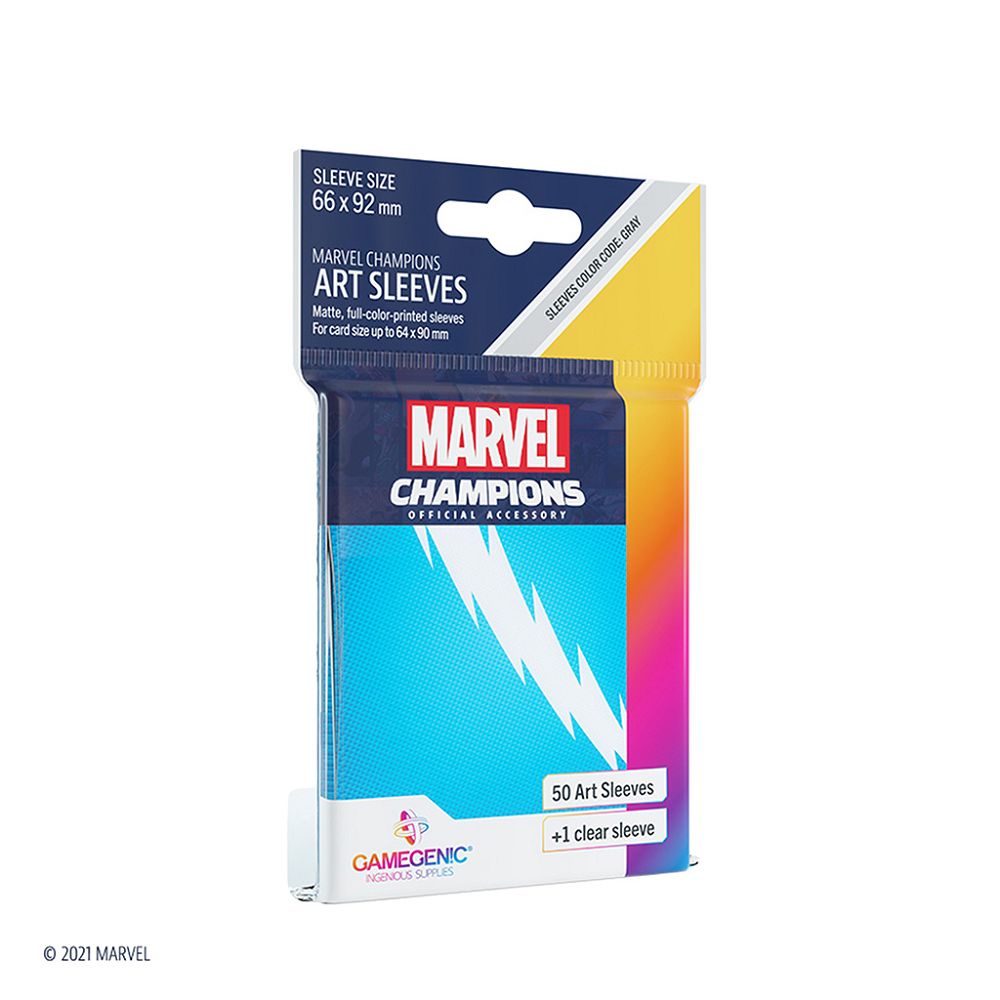 Gamegenic 50ct Standard Size Card Sleeves Marvel Champions Quicksilver (15008) Supplies Gamegenic   
