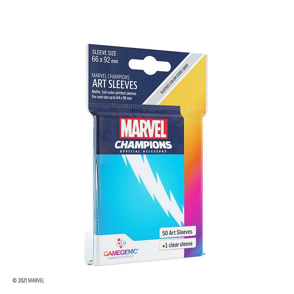 Gamegenic 50ct Standard Size Card Sleeves Marvel Champions Quicksilver (15008) Supplies Gamegenic   