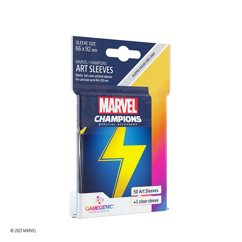 Gamegenic 50ct Standard Size Card Sleeves Marvel Champions Ms. Marvel (15009) Supplies Gamegenic   