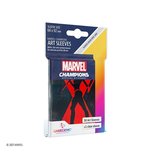 Gamegenic 50ct Standard Size Card Sleeves Marvel Champions Black Widow (15010)  Asmodee   