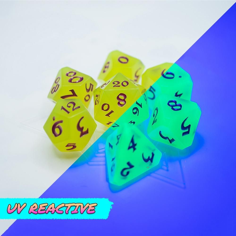 Dice Hard Dice 7ct Polyhedral Dice Set AfterDark Avalore Good Vibrations Dice Die Hard Dice