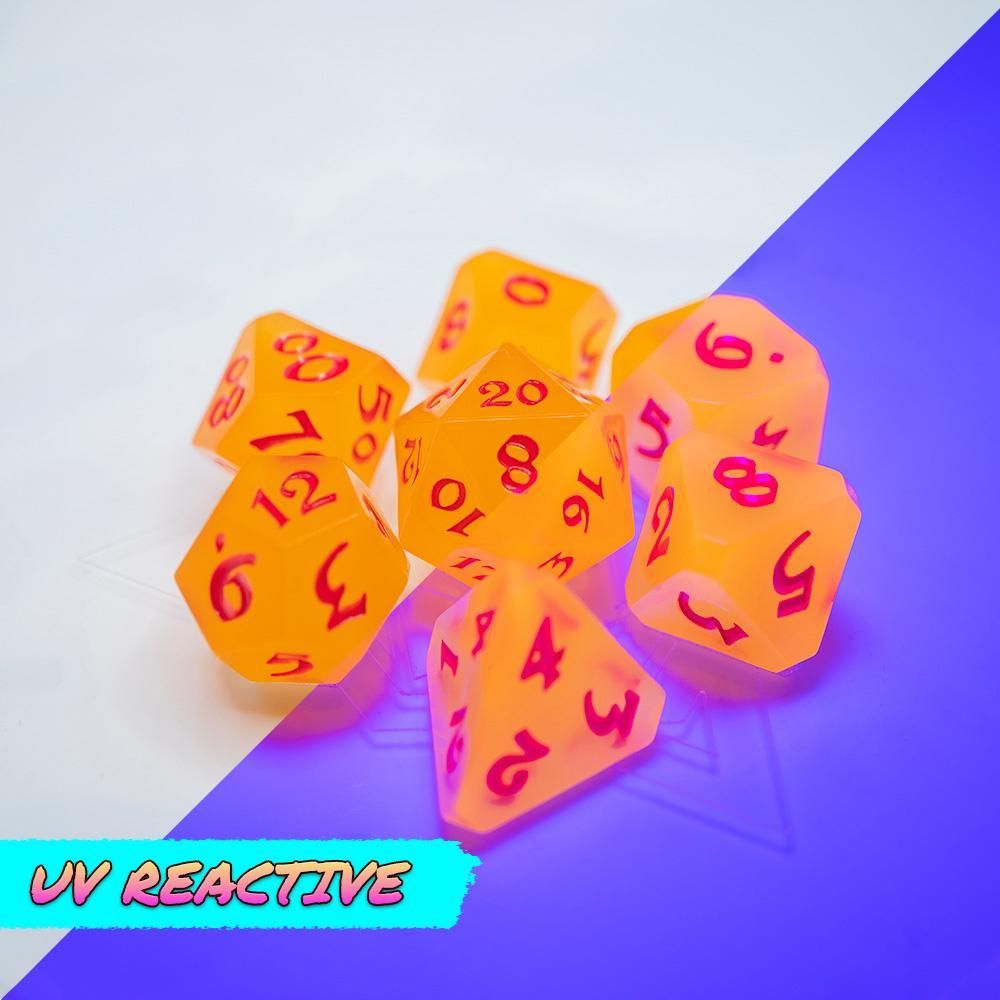 Dice Hard Dice 7ct Polyhedral Dice Set AfterDark Avalore Ziggy Dice Die Hard Dice