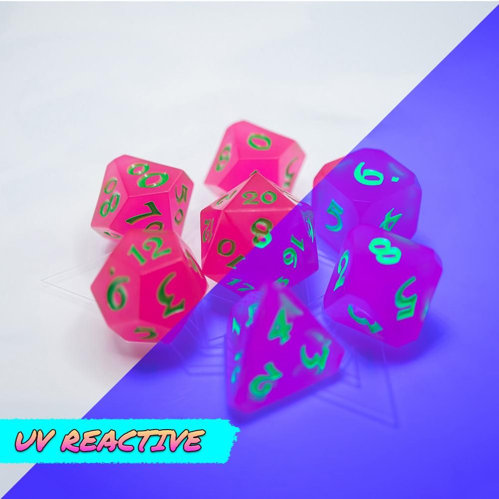 Dice Hard Dice 7ct Polyhedral Dice Set AfterDark Avalore Funky Town Dice Die Hard Dice