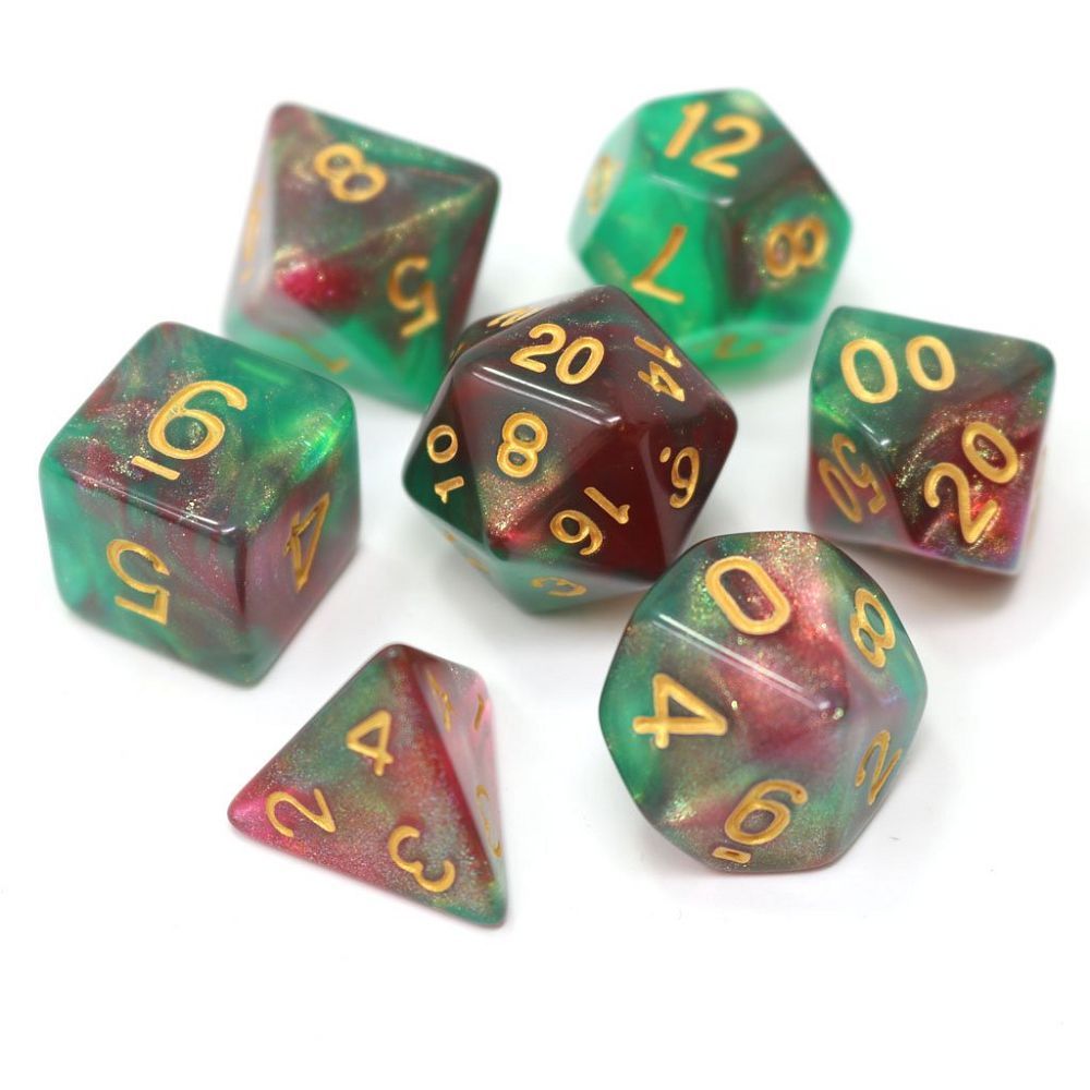 Dice Hard Dice 7ct Polyhedral Dice Set Elfs Dream Dice Die Hard Dice