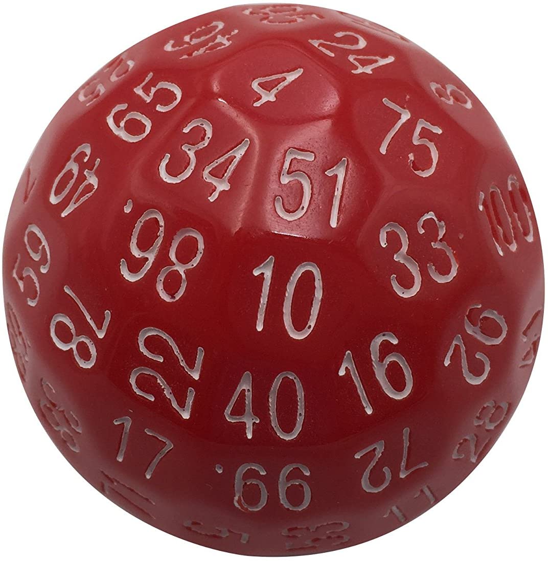 Single D100 Red Dice Other