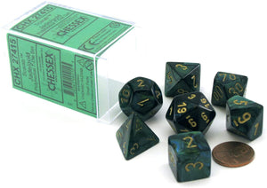 Chessex Scarab Jade/Gold 7ct Polyhedral Set (27415) Home page Other   