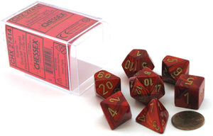 Chessex Scarab Scarlet/Gold 7ct Polyhedral Set (27414) Home page Other   