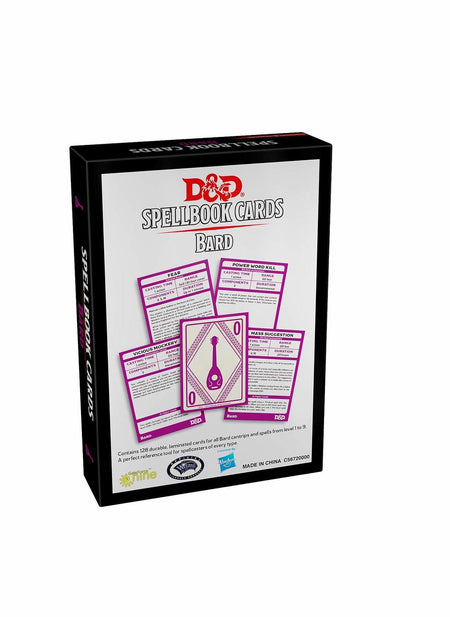 D&D 5e Spellbook Cards: Bard Role Playing Games Gale Force Nine   