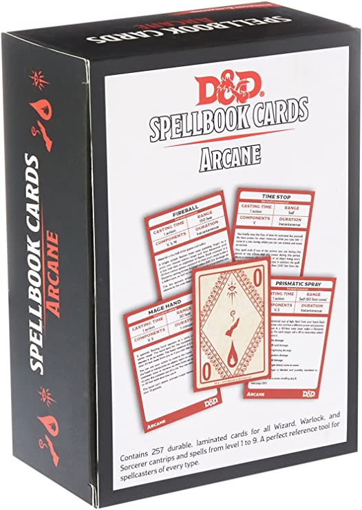 D&D 5e Spellbook Cards: Arcane Role Playing Games Wizards of the Coast   