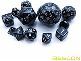 Bescon Complete 13ct Polyhedral Dice Set Black Dice Other