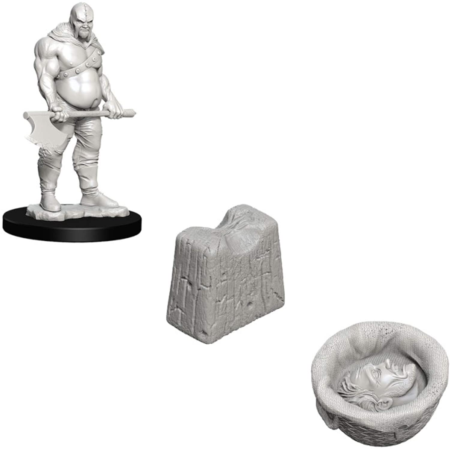 WizKids Deep Cuts Unpainted Miniatures: Executioner & Chopping Block Miniatures WizKids   