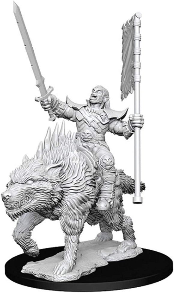 Pathfinder Deep Cuts Unpainted Miniatures: Orc on Dire Wolf Home page Other   