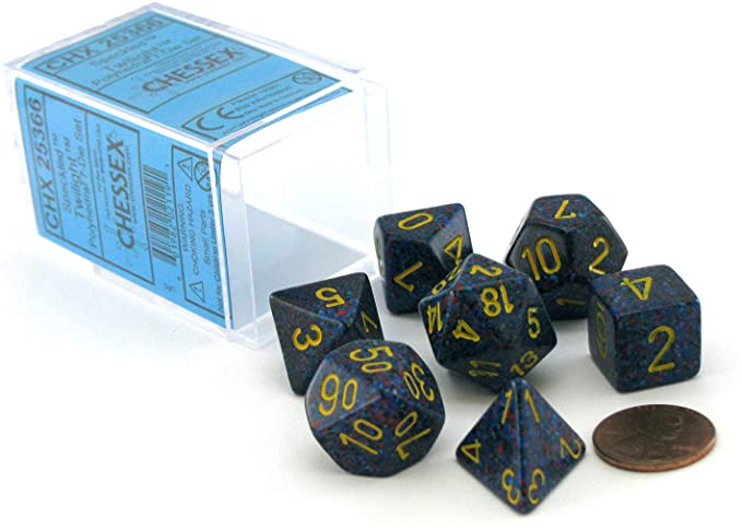 Chessex Speckled Twilight 7ct Polyhedral Set (25366) Dice Chessex   