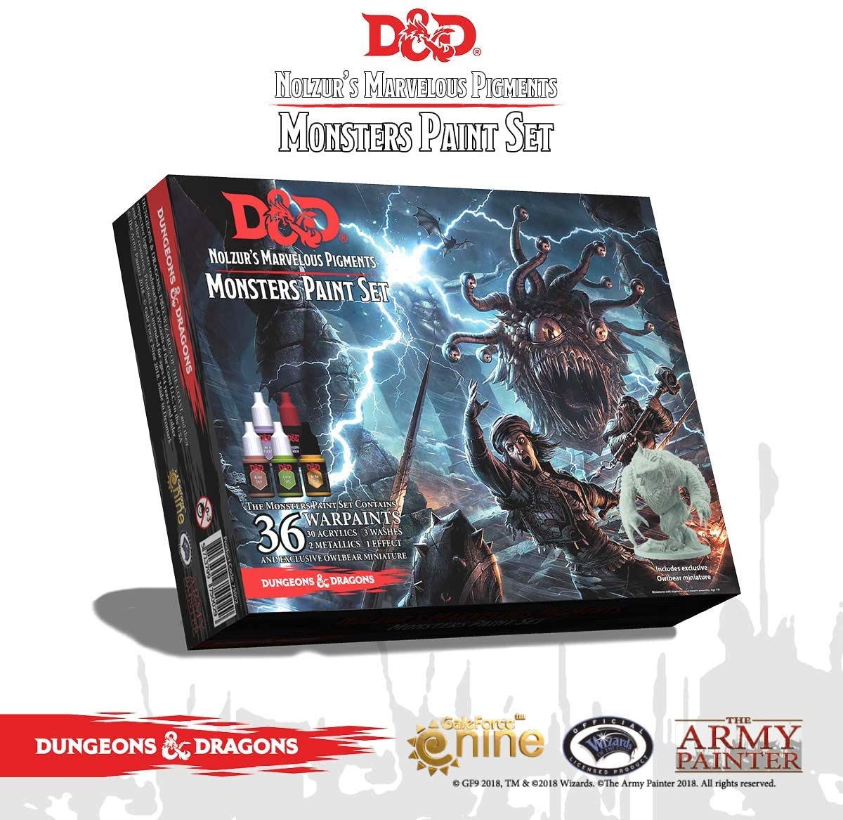 D&D Nolzur's Marvelous Pigments Monsters Paint Set Paints Army Painter   