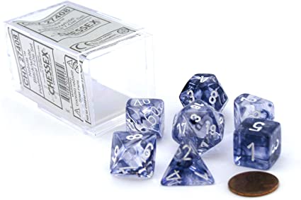 Chessex Nebula Black/White 7ct Polyhedral Set (27408) Dice Chessex   