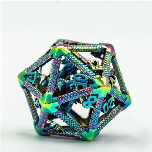 Foam Brain Metal Hollow Dragon Keep D20 - Mystic  Foam Brain Games   