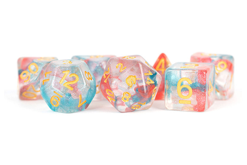 Metallic Dice Games Unicorn Astral Swell 7ct Polyhedral Dice Set Dice FanRoll by Metallic Dice Games   