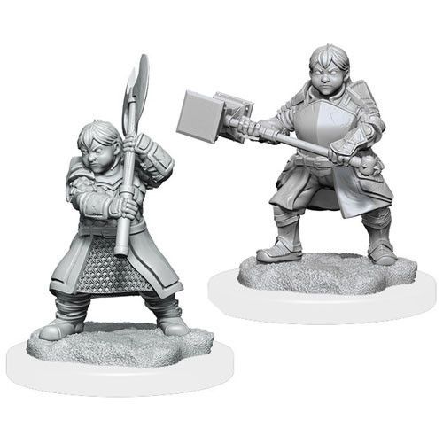 Critical Role Unpainted Miniatures Female Dwarf Dwendalian Empire Fighter (90383 )  WizKids   