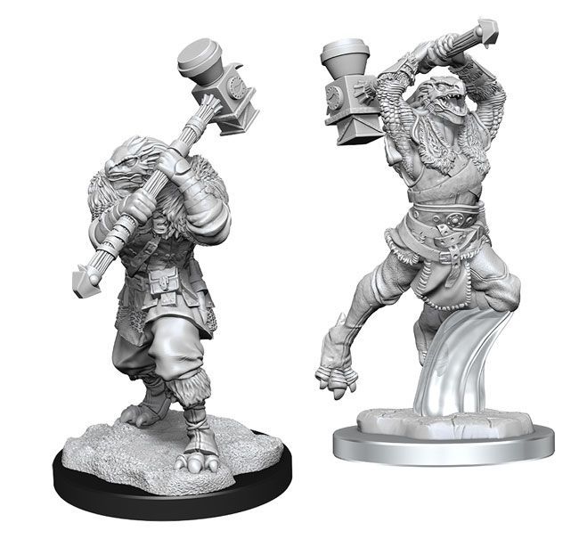 Critical Role Unpainted Miniatures Female Ravenite Half Dragon Barbarian (90384) Miniatures WizKids   