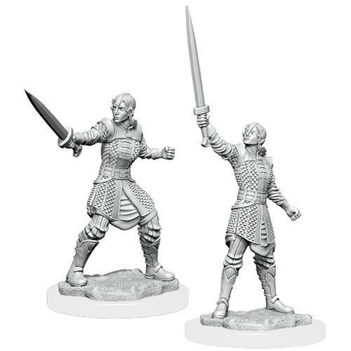 Critical Role Unpainted Miniatures Female Human Dwendalian Empire Fighter (90386)  WizKids   