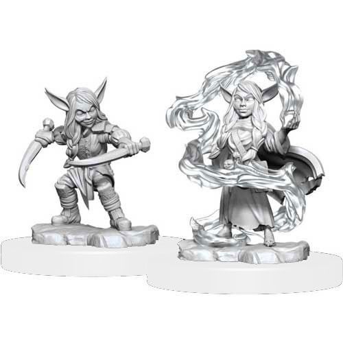 Critical Role Unpainted Miniatures Female Goblin Sorcerer and Rogue (90388)  WizKids   