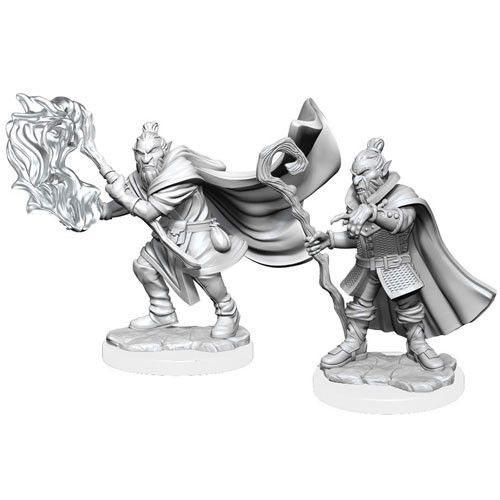 Critical Role Unpainted Miniatures Male Hobgoblin Wizard & Druid (90389)  WizKids   