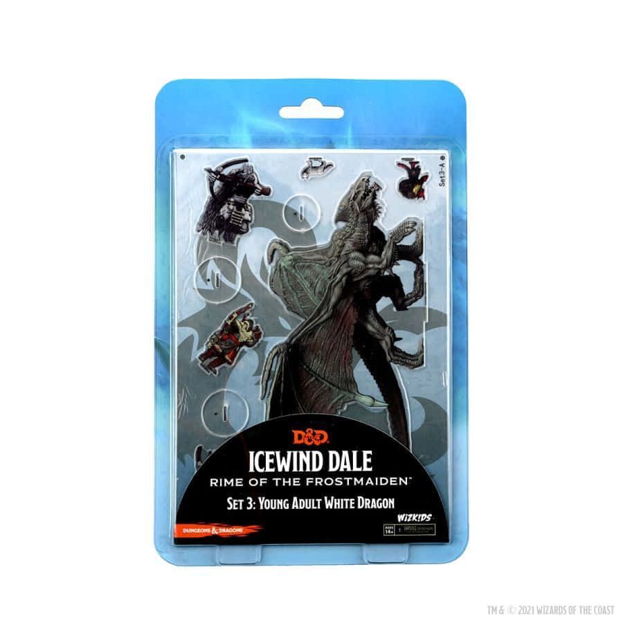 D&D Idols of the Realms Icewind Dale 2D Miniatures Young Adult White Dragon Miniatures WizKids