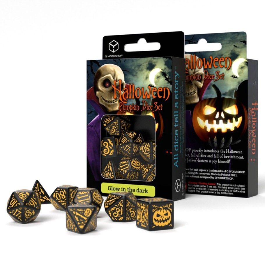 7-Set HW Jack O’Lantern GND Dice Q Workshop