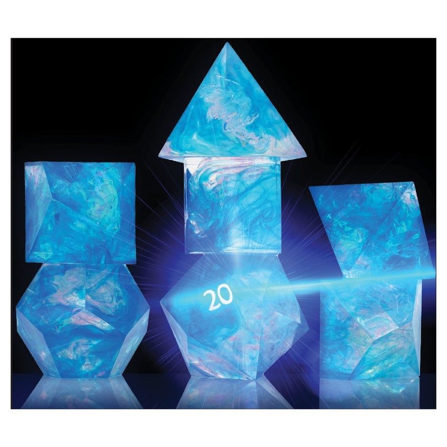 7ct Dice Set: Cloak & Dagger Blue Dice Sirius Dice   