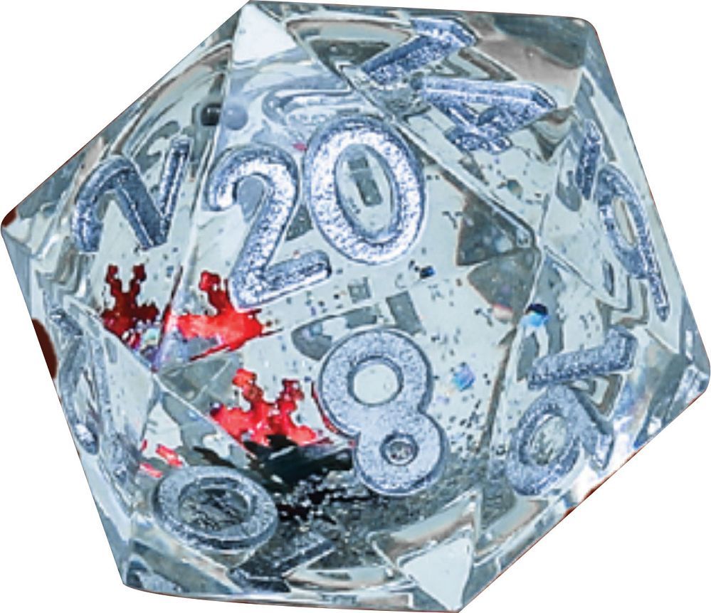D20 Snow Globe: Sharp, Silver, Red & Gold Dice Sirius Dice   