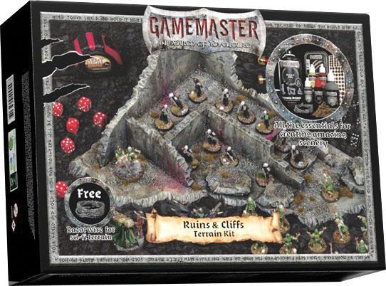 Gamemaster Ruins & Cliffs Terrain Kit Supplies Army Painter