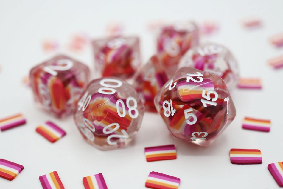 7ct Pride Community Lesbian Dice Dice Foam Brain Games