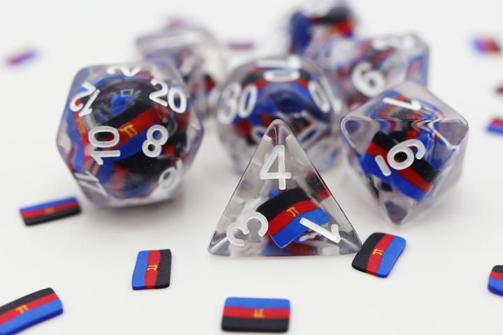 7ct Pride Polyamory Dice Dice Foam Brain Games