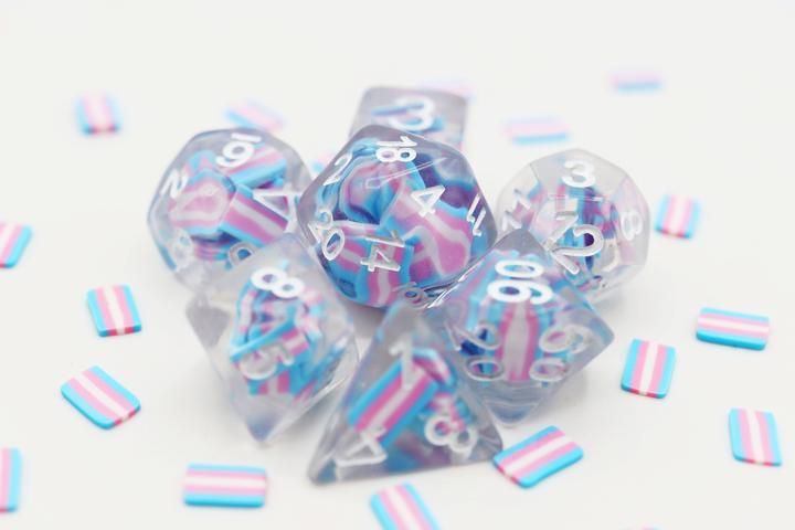 7ct Pride Transgender Dice Dice Foam Brain Games