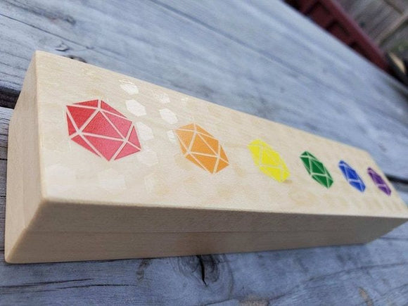 Chrom Rainbow Dice Box  Foam Brain Games   