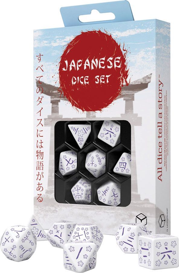 7ct JP Blue Star Lotus Dice Set Dice Q Workshop   