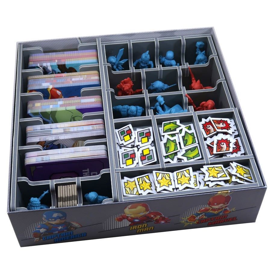 Box Insert: Marvel United Board Game Organization Folded Space