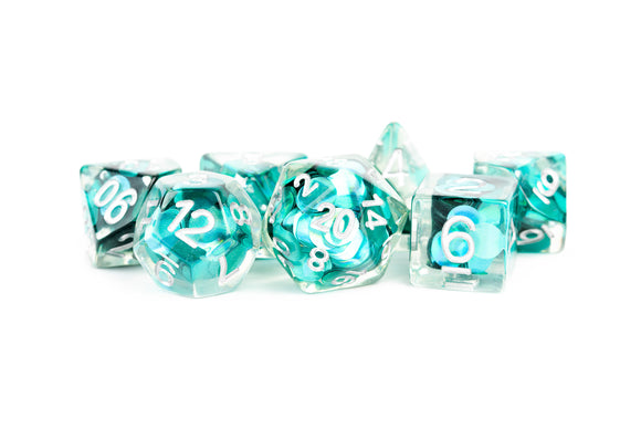 Metallic Dice Games 7ct Polyhedral Dice Set - Mermaid Scales Dice FanRoll by Metallic Dice Games   