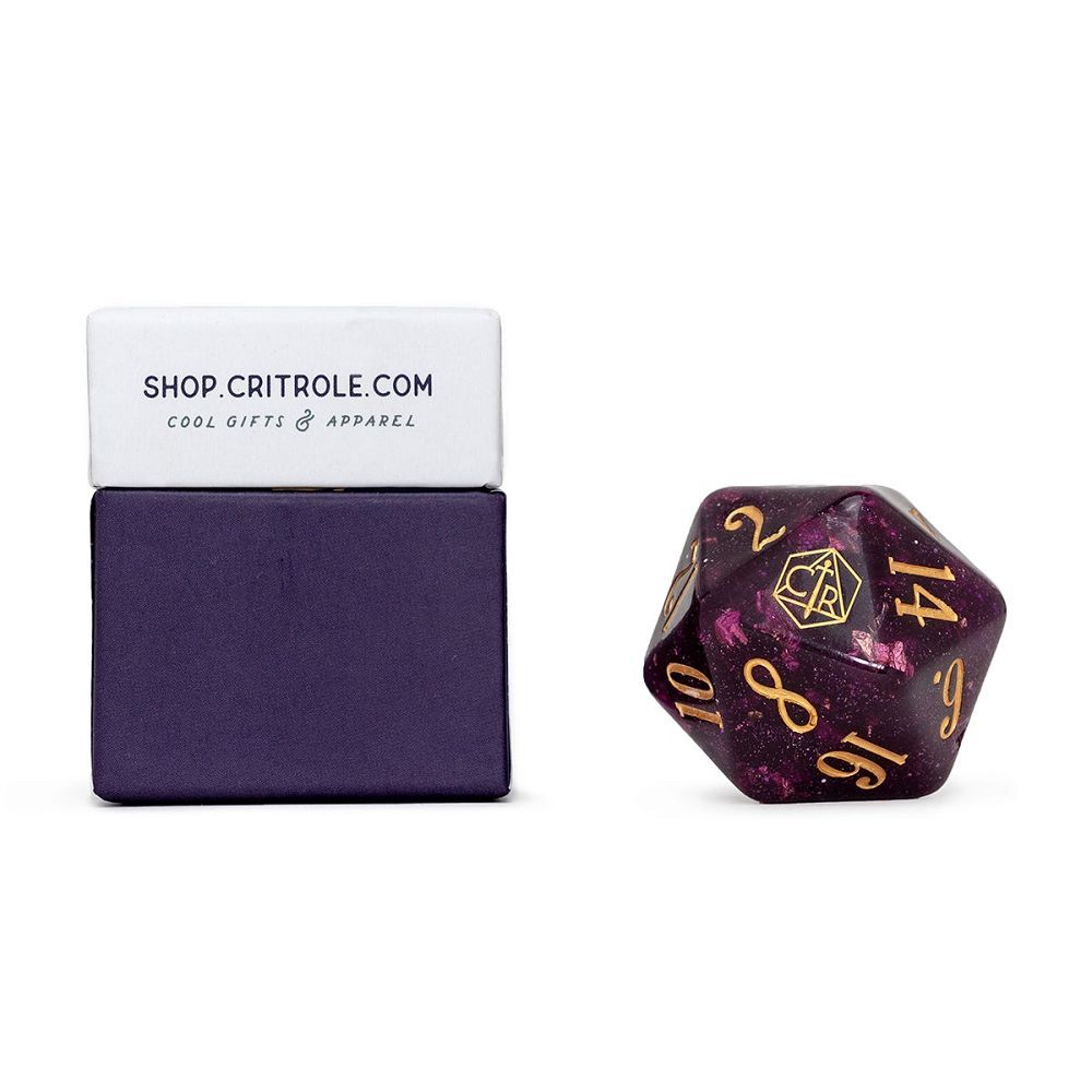 Critical Role Oversize Purple D20 Dice Darrington Press   