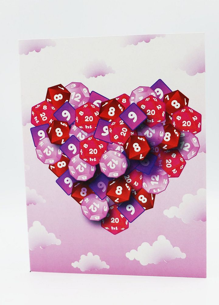 Valentine's Day Card Hearts in the Clouds  Foam Brain Games   