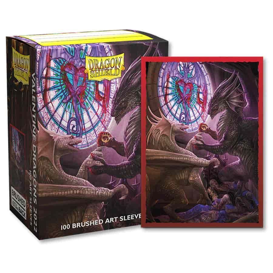 Dragon Shield 100ct Standard Card Gem Brushed Art Sleeves Valentine 2022 (12077) Supplies Arcane Tinmen   