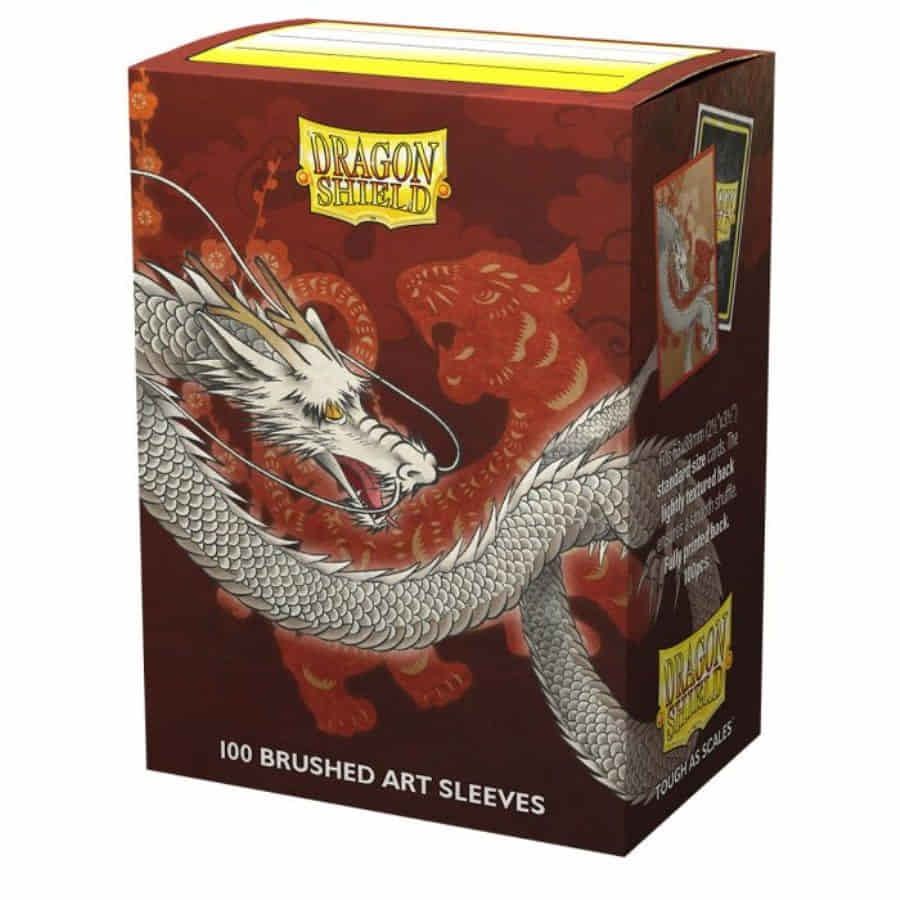 Dragon Shield 100ct Standard Card Game Brushed Art Sleeves Water Tiger 2022 (12078) Supplies Arcane Tinmen   