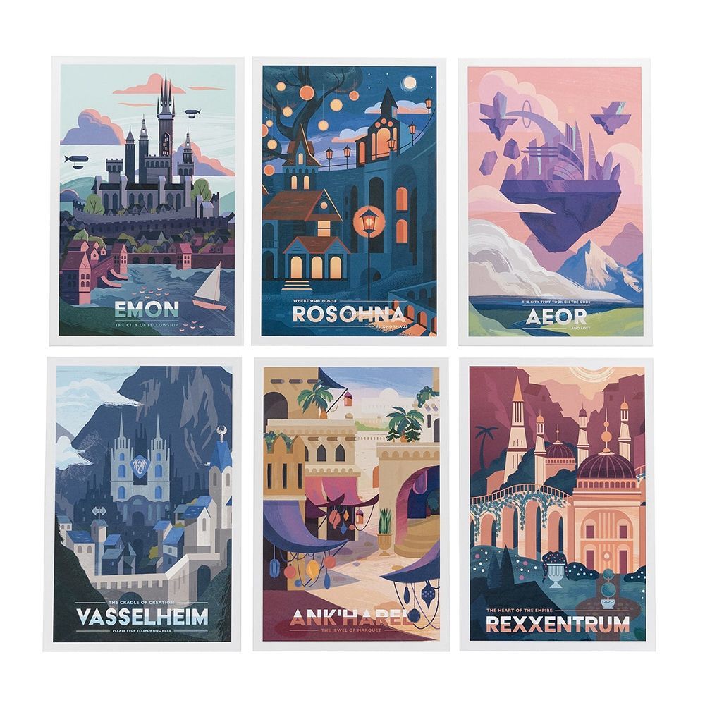 Critical Role Exandria Postcard Set  Darrington Press   