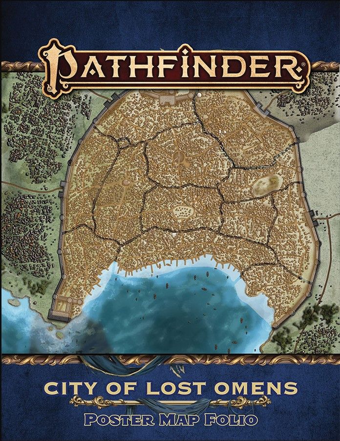 Pathfinder RPG 2e City of Lost Omens Poster Map Folio RPG Maps Paizo
