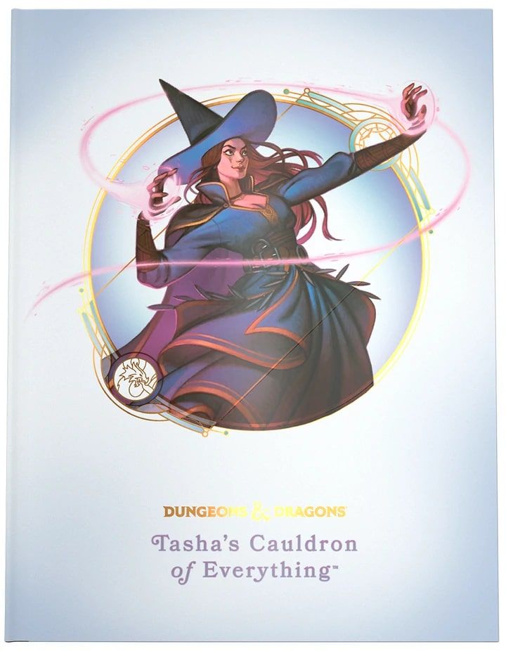 D&D 5e Tasha's Cauldron of Everything White Hobby Cover Role Playing Games Wizards of the Coast