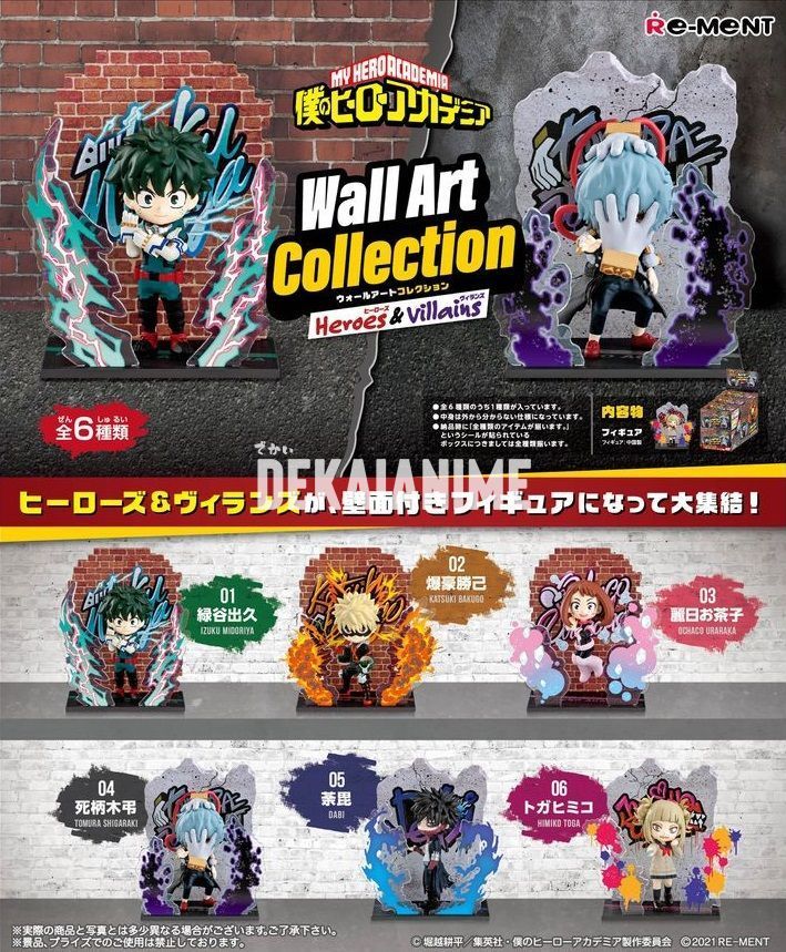 My Hero Academia Re-ment Heroes & Villains Wall Art Collection Blind Box Figure  JBK International   