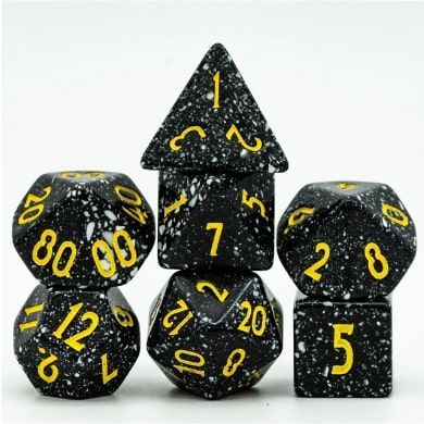 Foam Brain 7ct Polyhedral Dice Set Deep Space Dice Foam Brain Games