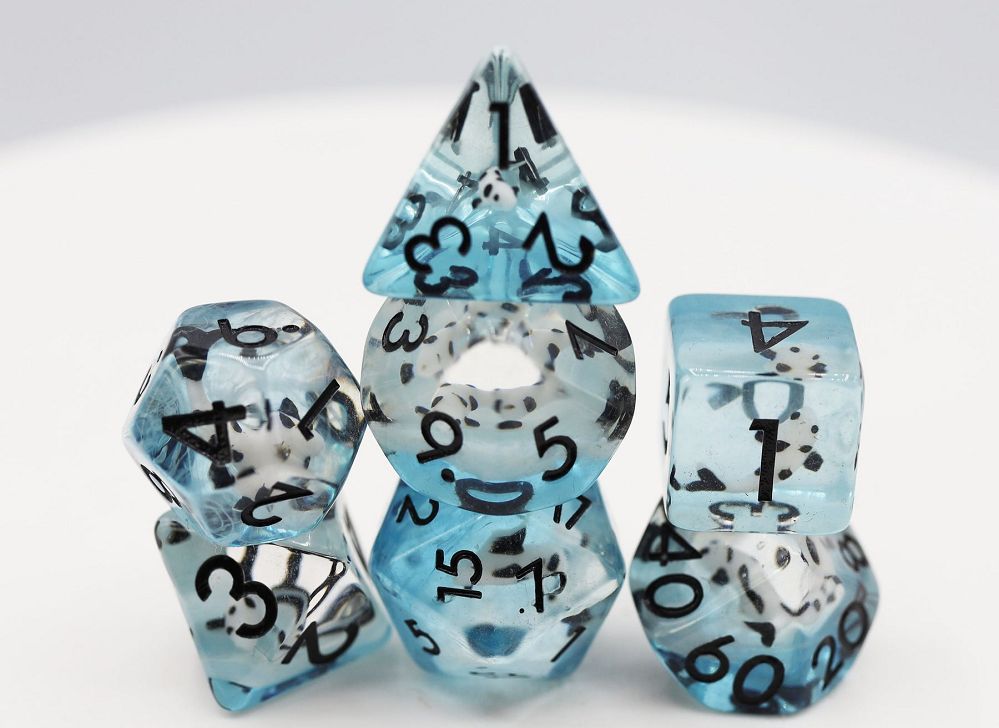 Foam Brain 7ct Polyhedral Dice Set Lucky Koi Fish Dice Foam Brain Games
