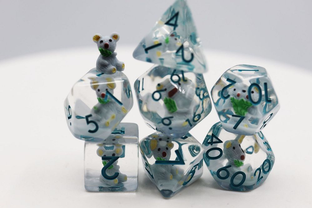 Foam Brain 7ct Polyhedral Dice Set Koala Dice Foam Brain Games