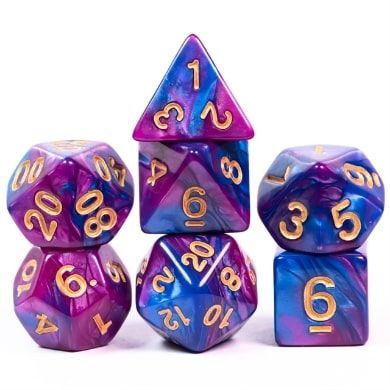 Foam Brain 7ct Polyhedral Dice Set Between Dimensions Dice Foam Brain Games